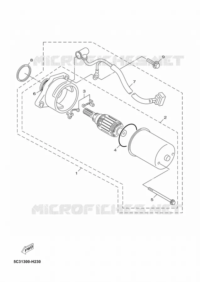 STARTMOTOR Yamaha SCOOTER 50 2015 NEOS 4T  YN50F