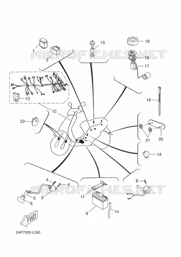 ELECTRISCH 2 Yamaha SCOOTER 50 2015 NEOS  YN50