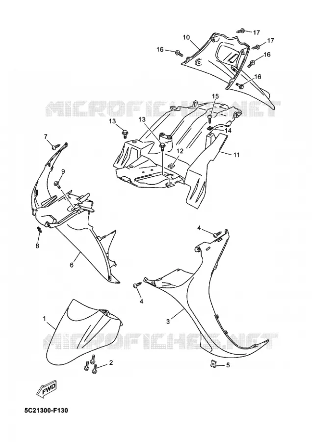 SPATBORD Yamaha SCOOTER 50 2015 OVETTO  YN50