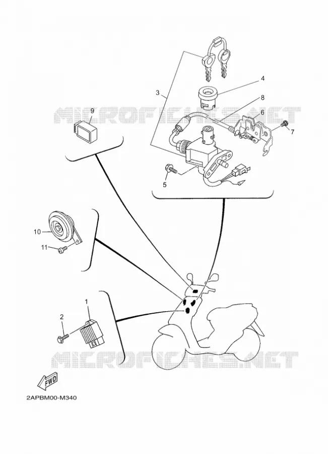 ELECTRISCH 1 Yamaha SCOOTER 50 2015 OVETTO  YN50