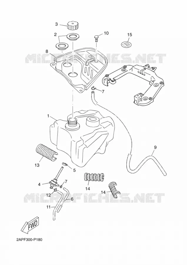 BENZINE TANK Yamaha SCOOTER 50 2015 OVETTO  YN50