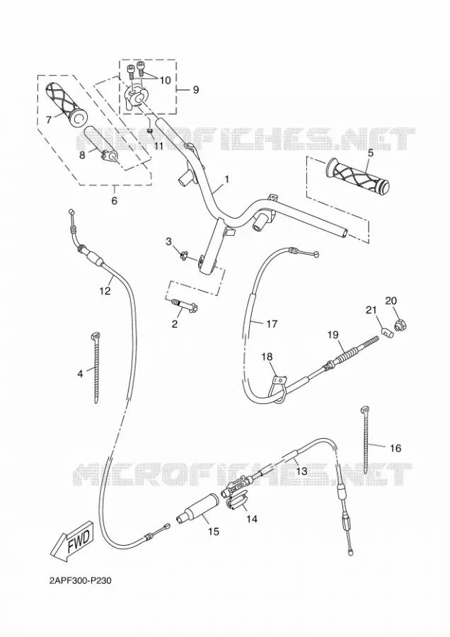 STUUR / KABEL Yamaha SCOOTER 50 2015 OVETTO  YN50