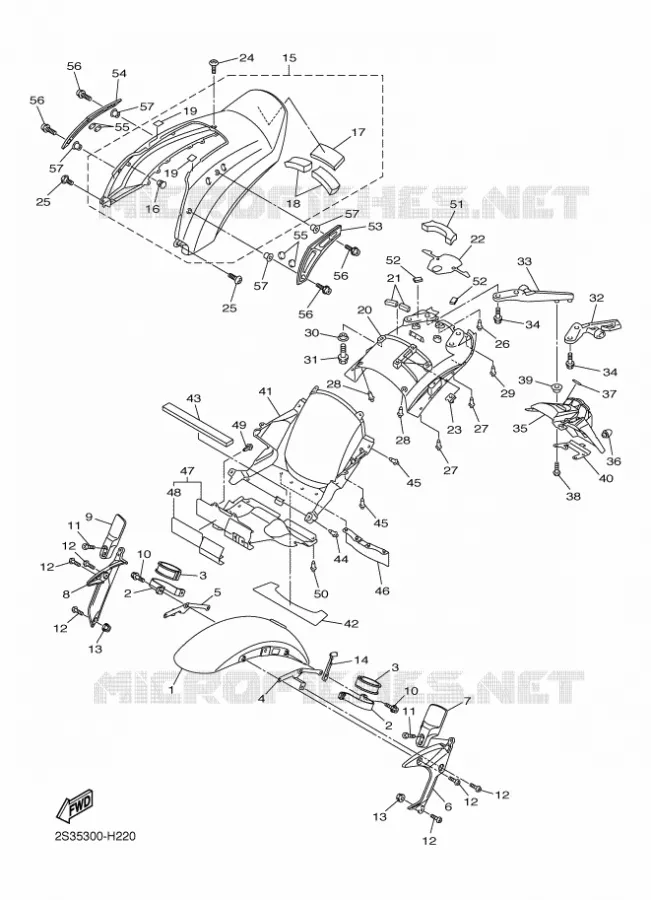 SPATBORD Yamaha MOTO 1700 2015 VMAX  VMX17