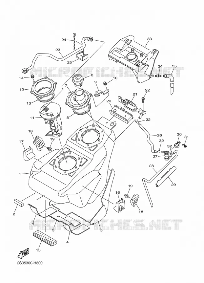 BENZINE TANK Yamaha MOTO 1700 2015 VMAX  VMX17
