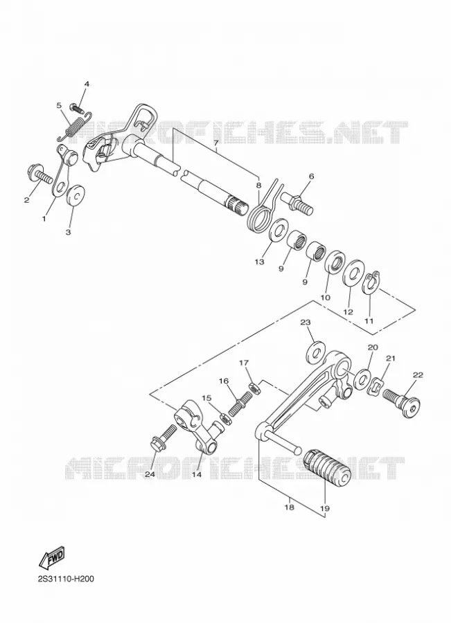 SCHAKEL STANG / PEDAAL Yamaha MOTO 1700 2015 VMAX  VMX17