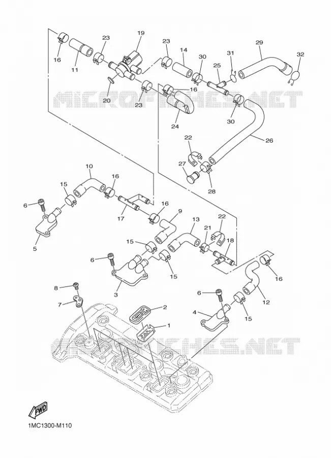 AIR INDUCTION SYSTEM AIS Yamaha MOTO 1300 2015 FJR  FJR1300AE