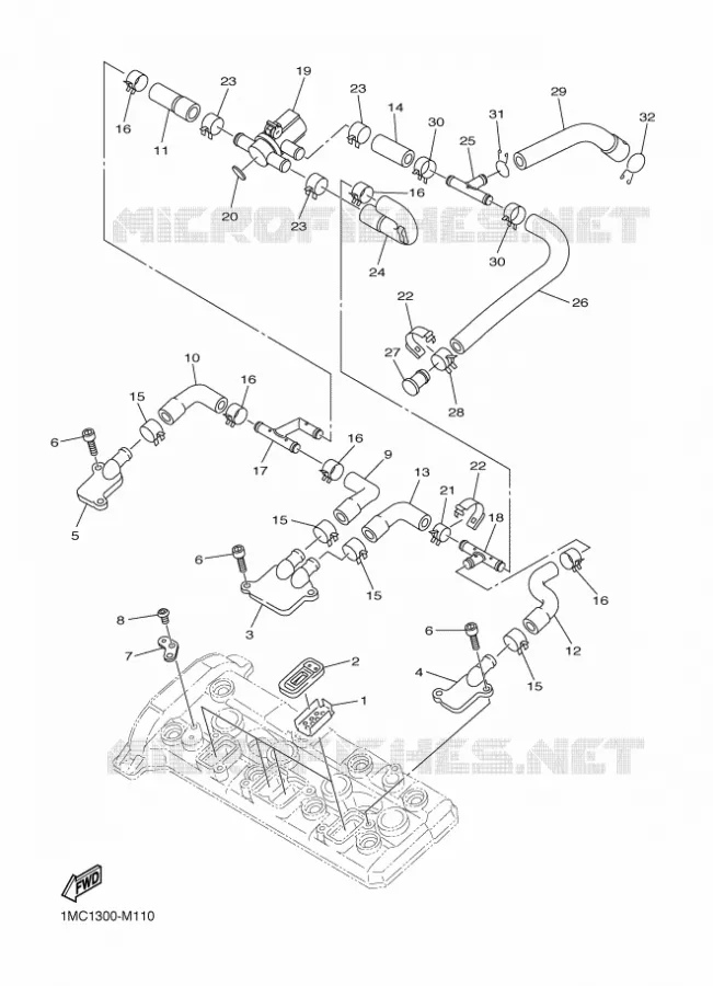 AIR INDUCTION SYSTEM AIS Yamaha MOTO 1300 2015 FJR  FJR1300AE