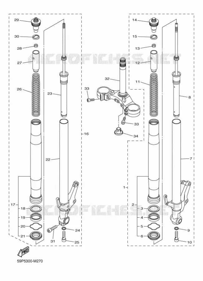 VOORVORK Yamaha MOTO 800 2015 FZ8  FZ8-NFZ8