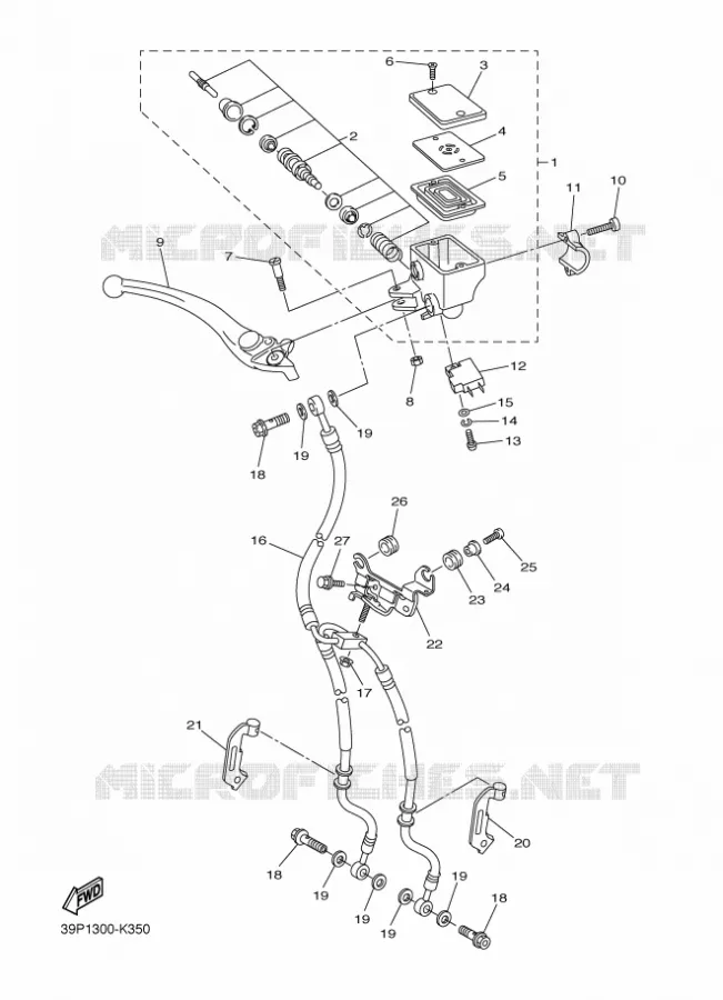 REMPOMP VOOR Yamaha MOTO 800 2015 FZ8  FZ8-NFZ8