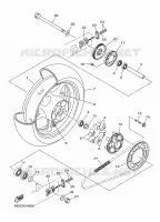 ACHTERWIEL voor Yamaha DIVERSION 600 ABS 2015