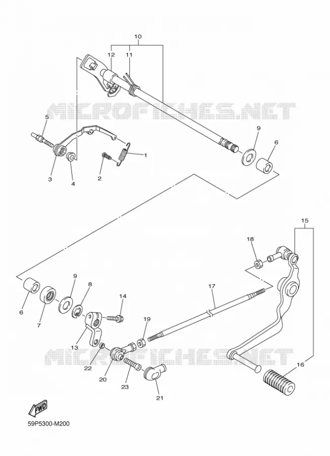 SCHAKEL STANG / PEDAAL Yamaha MOTO 800 2015 FAZER  FZ8-S