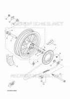 ACHTERWIEL voor Yamaha MT 125 RACE BLU 2015