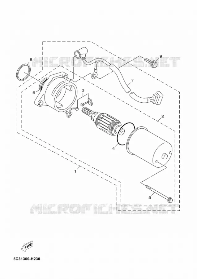 STARTMOTOR Yamaha SCOOTER 50 2014 NITRO 4T  NS50FNITRO 4
