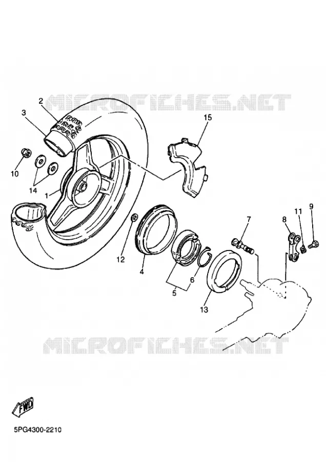 ACHTERWIEL Yamaha MOTO 50 2010 PW  PW50