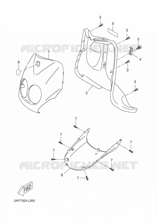 BEENSCHERM Yamaha SCOOTER 50 2016 NEOS  YN50