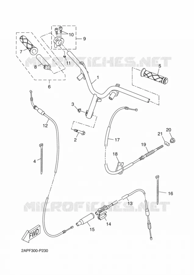 STUUR / KABEL Yamaha SCOOTER 50 2016 NEOS  YN50