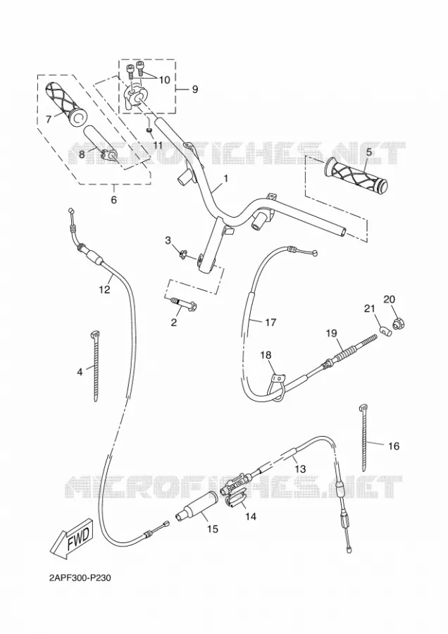 STUUR / KABEL Yamaha SCOOTER 50 2016 OVETTO  YN50