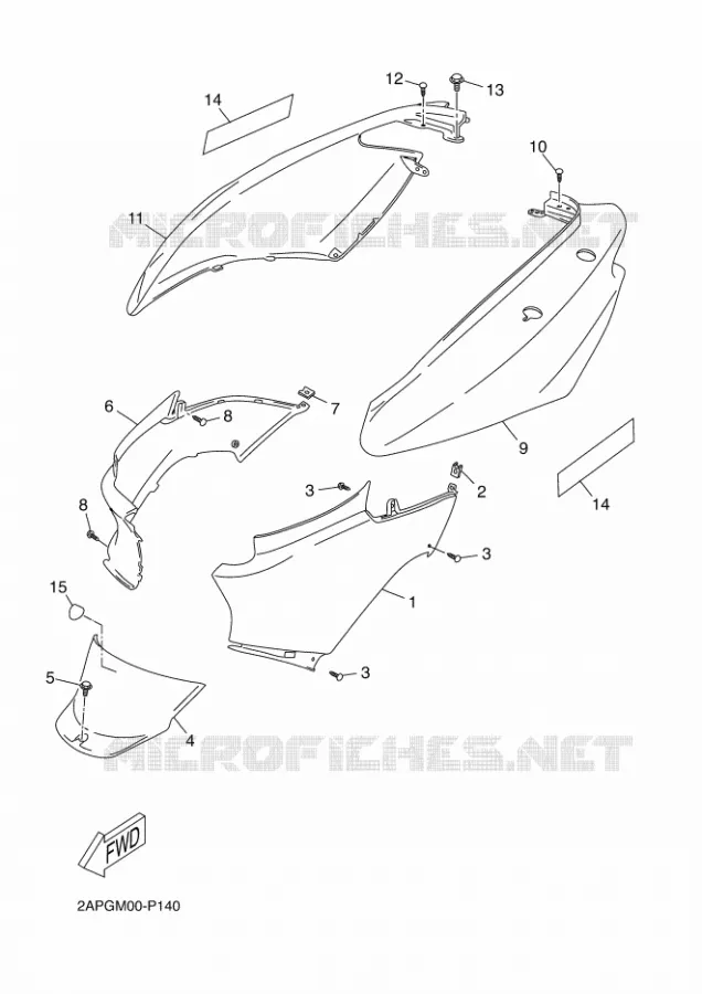 ZIJKUIPDEEL Yamaha SCOOTER 50 2016 OVETTO  YN50