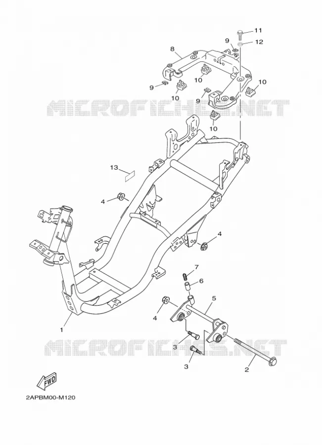 FRAME Yamaha SCOOTER 50 2016 OVETTO  YN50