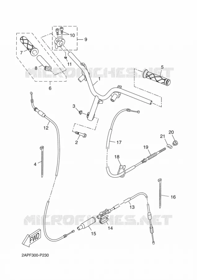 STUUR / KABEL Yamaha SCOOTER 50 2016 OVETTO  YN50
