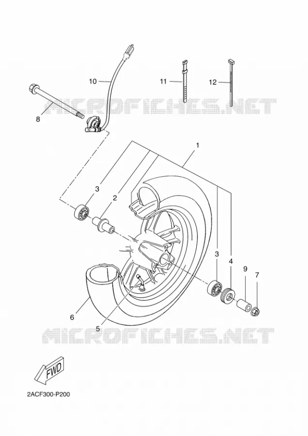 VOORWIEL Yamaha SCOOTER 50 2016 OVETTO  YN50