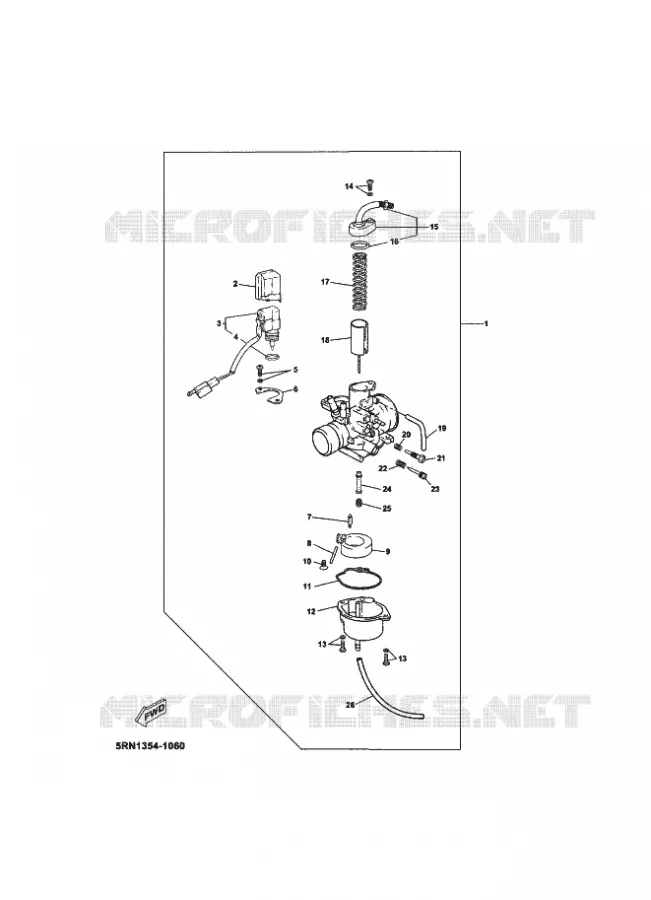 CARBURATEUR  Yamaha SCOOTER 50 2010 NEOS  YN50NEOS