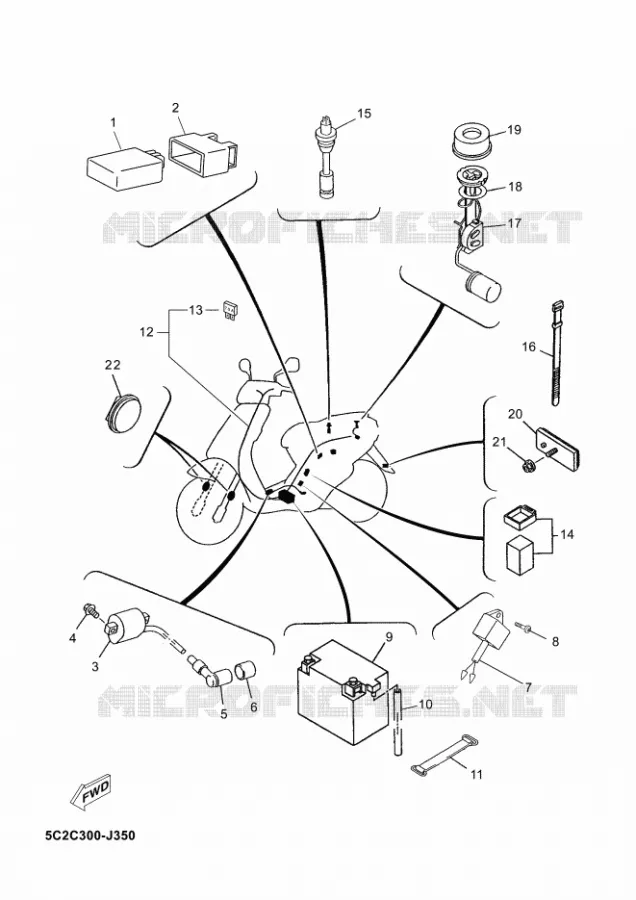 ELECTRISCH 2 Yamaha SCOOTER 50 2010 NEOS  YN50NEOS