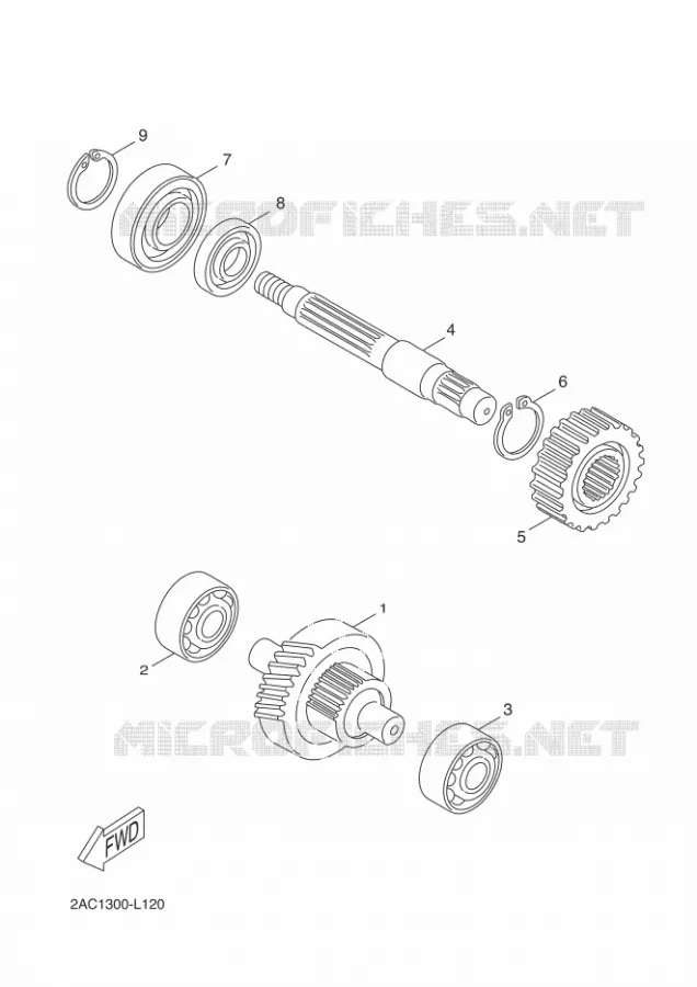 TRANSMISSIE Yamaha SCOOTER 50 2013 OVETTO 4T  YN50F