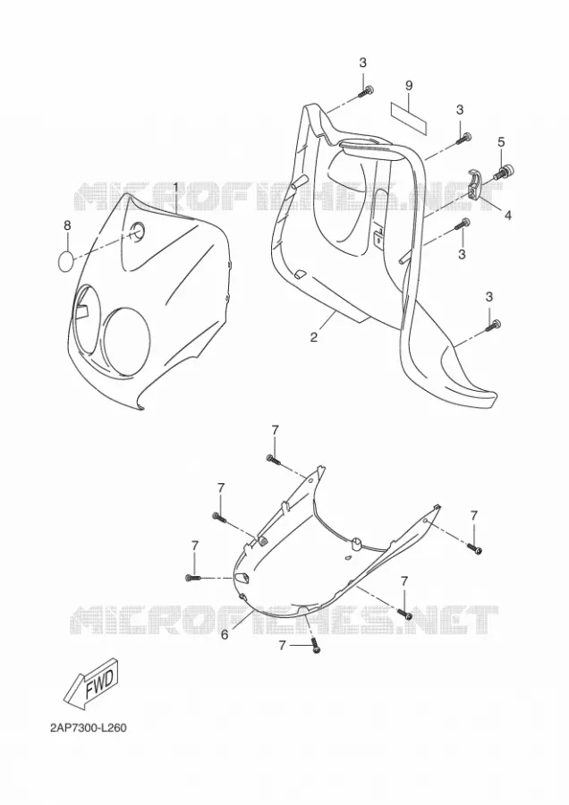 BEENSCHERM Yamaha SCOOTER 50 2013 OVETTO 4T  YN50F