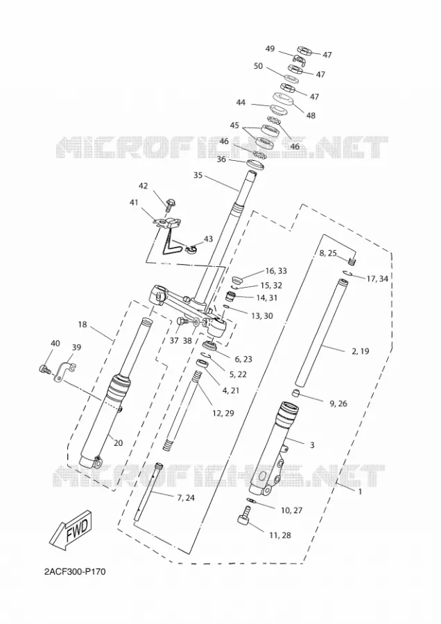 VOORVORK Yamaha SCOOTER 50 2015 NEOS 4T UBS  YN50FU