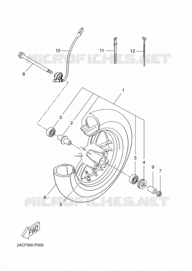 VOORWIEL Yamaha SCOOTER 50 2015 OVETTO 4T UBS  YN50FU