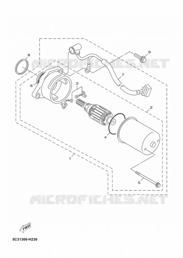 STARTMOTOR Yamaha SCOOTER 50 2014 NEOS 4T UBS  YN50FU