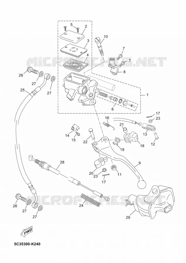 REMPOMP VOOR Yamaha SCOOTER 50 2014 NEOS 4T UBS  YN50FU