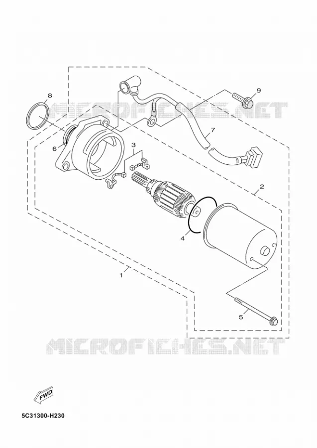 STARTMOTOR Yamaha SCOOTER 50 2014 NEOS 4T UBS  YN50FU