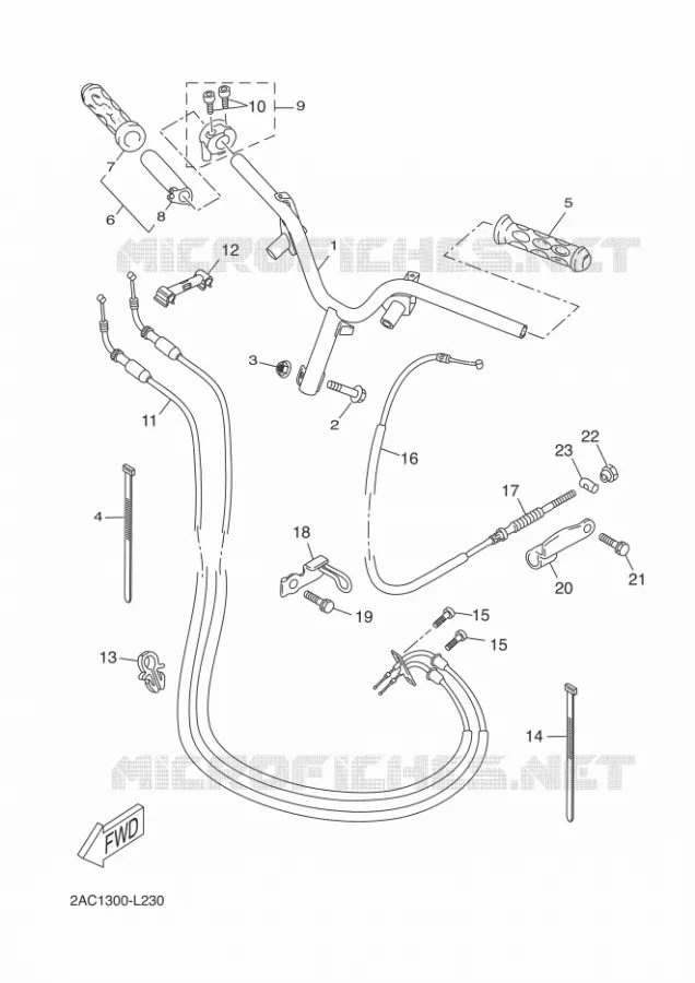 STUUR / KABEL Yamaha SCOOTER 50 2014 NEOS 4T UBS  YN50FU