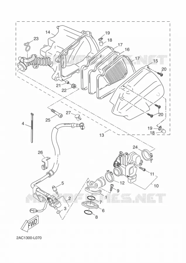 INLAAT Yamaha SCOOTER 50 2013 OVETTO 4T UBS  YN50FU