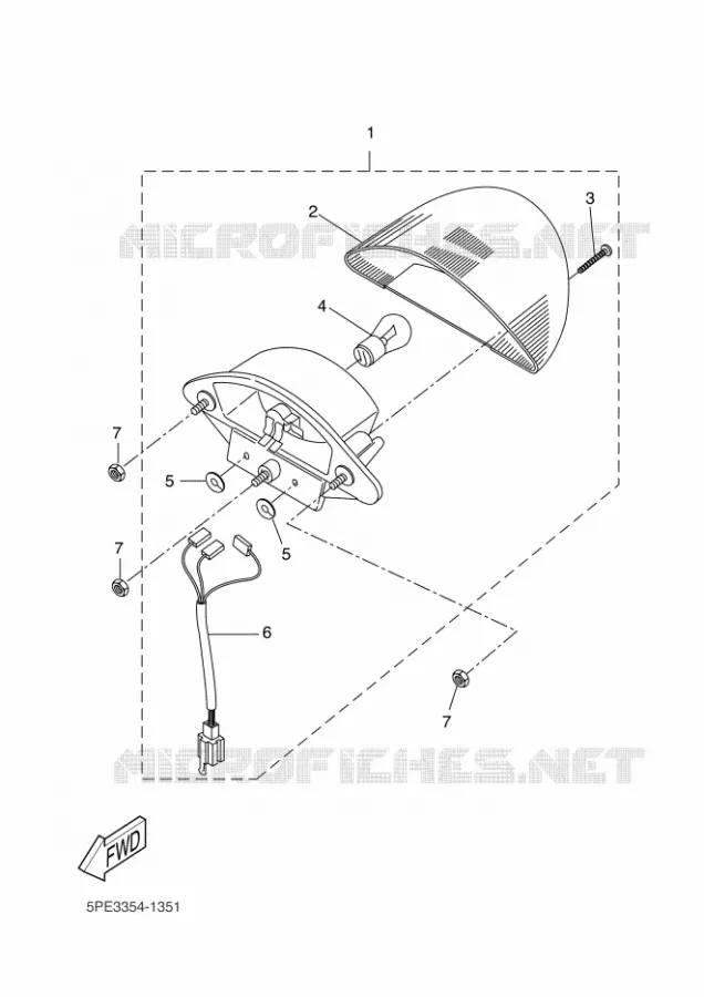 ACHTERLICHT Yamaha SCOOTER 50 2011 AEROX  YQ50