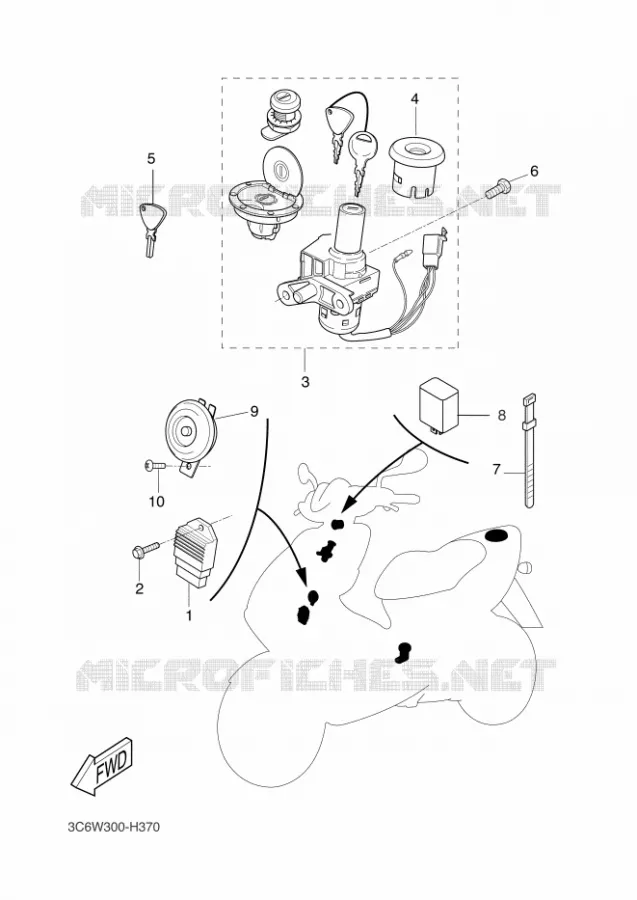 ELECTRISCH 1 Yamaha SCOOTER 50 2011 AEROX  YQ50