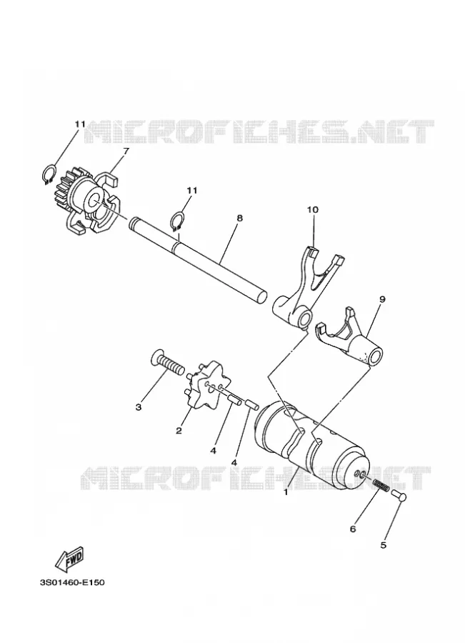 SCHAKELWALS Yamaha SCOOTER 110 2010 CRYPTON  T110C