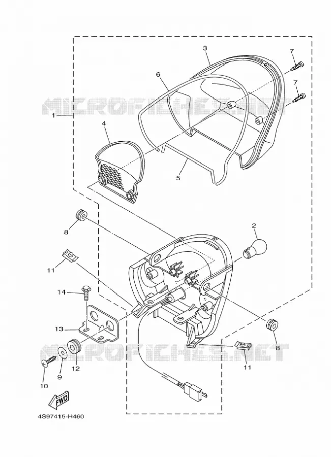 ACHTERLICHT Yamaha SCOOTER 110 2010 CRYPTON  T110C
