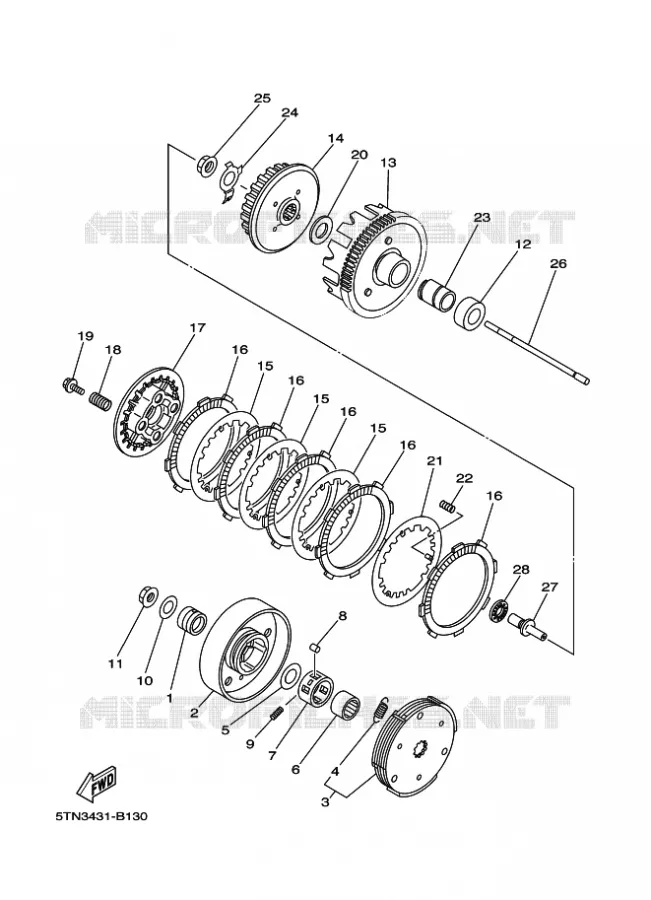 STARTMOTOR KOPPELINGS Yamaha MOTO 110 2015 TTR-E  TT-R110E