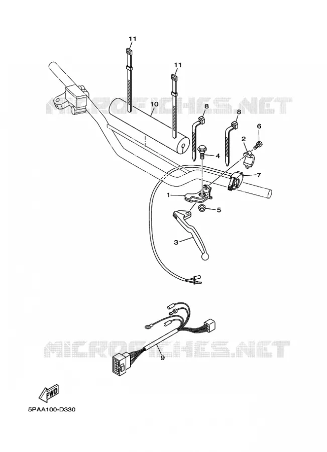 STUURSCHAKELAAR / HEVEL Yamaha MOTO 85 2014 YZ GRANDES ROUES  YZ85LW