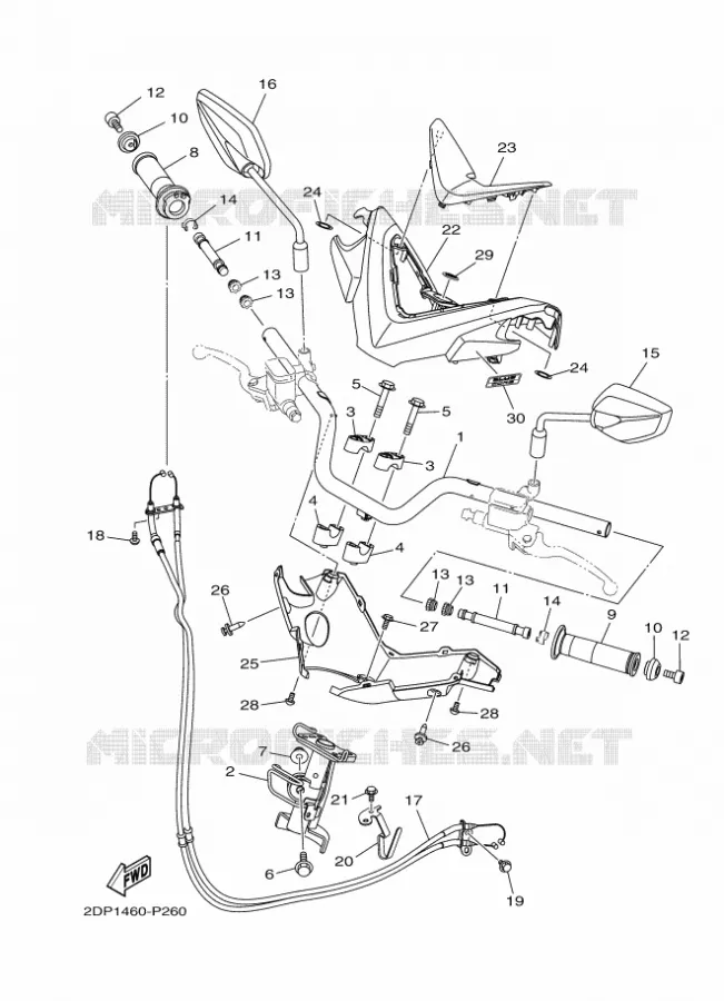STUUR / KABEL Yamaha SCOOTER 125 2015 NMAX  GPD125-A