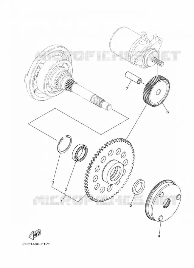 STARTMOTOR Yamaha SCOOTER 125 2015 OCITO  GPD125-A