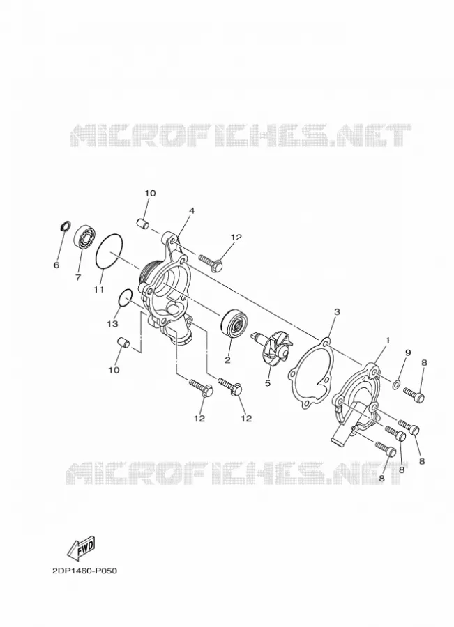 WATERPOMP / SLANGEN Yamaha SCOOTER 125 2015 OCITO  GPD125-A