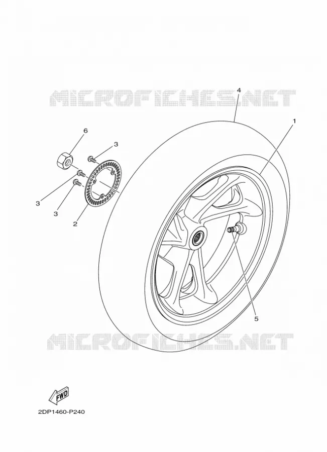 ACHTERWIEL Yamaha SCOOTER 125 2015 NMAX  GPD125-A