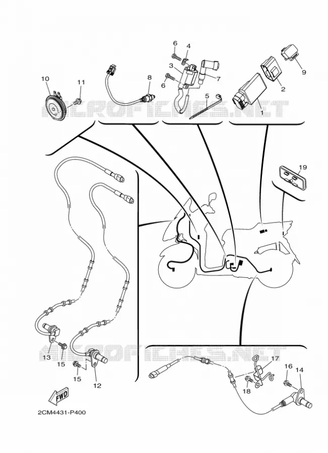 ELECTRISCH 2 Yamaha SCOOTER 125 2015 TRICITY ABS  MW125ATRICITY