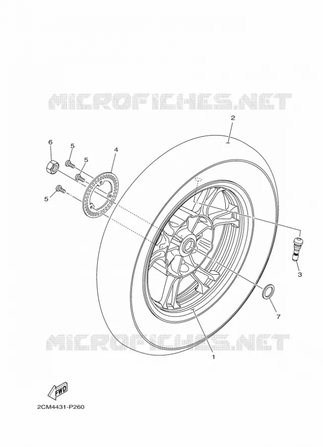 ACHTERWIEL Yamaha SCOOTER 125 2015 TRICITY ABS  MW125ATRICITY