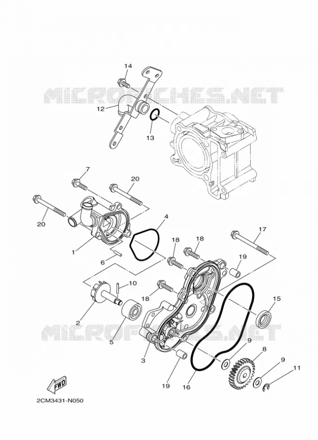 WATERPOMP / SLANGEN Yamaha SCOOTER 125 2015 TRICITY ABS  MW125ATRICITY