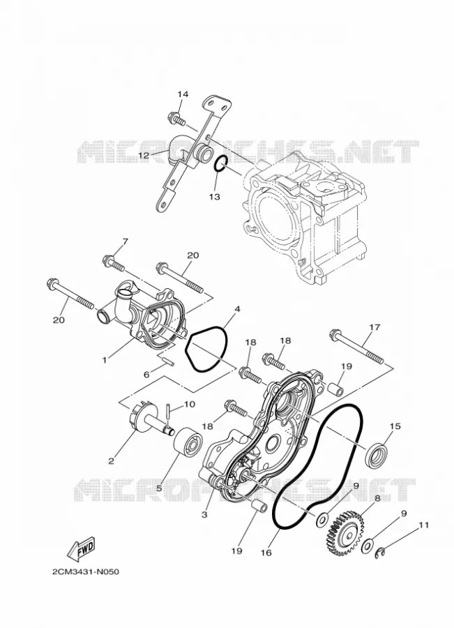 WATERPOMP / SLANGEN Yamaha SCOOTER 125 2015 TRICITY ABS  MW125ATRICITY